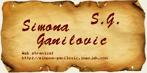 Simona Ganilović vizit kartica